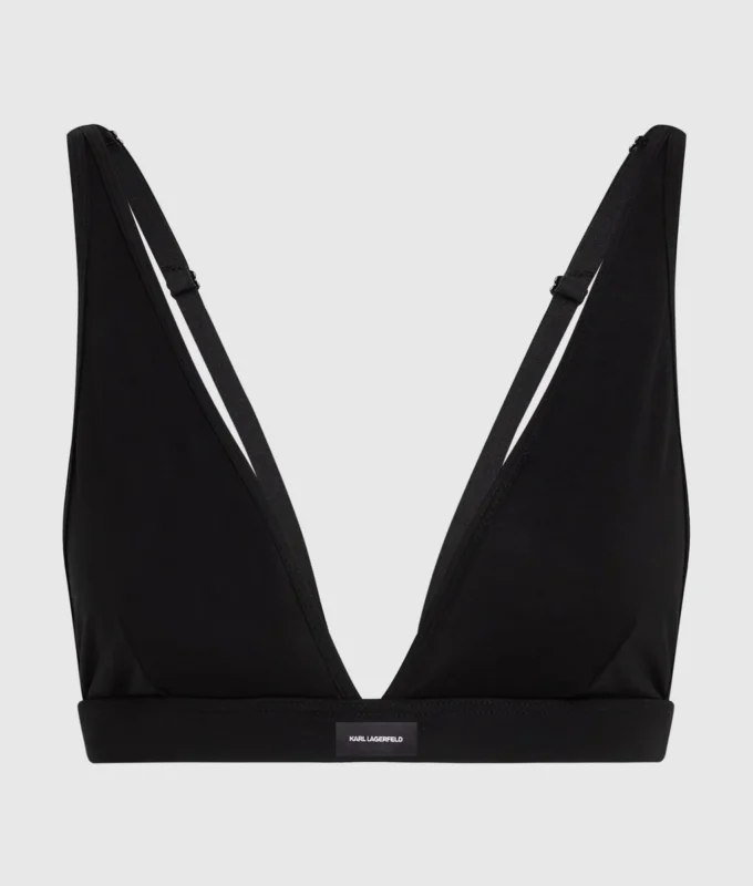 BRALETTE CON ESCOTE PROFUNDO Y LOGOTIPO ESSENTIAL BRALETTE CON ESCOTE PROFUNDO Y LOGOTIPO ESSENTIAL
