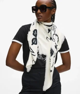 Bufanda con estampado integral K/Signature