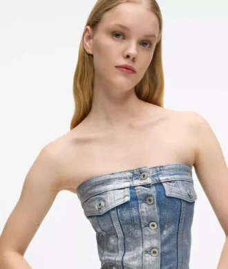 Bustier de denim recubierto