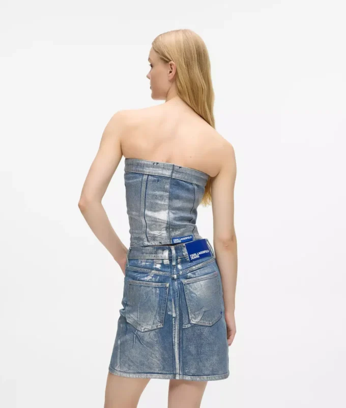 Bustier de denim recubierto Bustier de denim recubierto