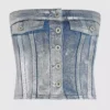 Bustier de denim recubierto Bustier de denim recubierto