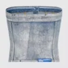 Bustier de denim recubierto Bustier de denim recubierto