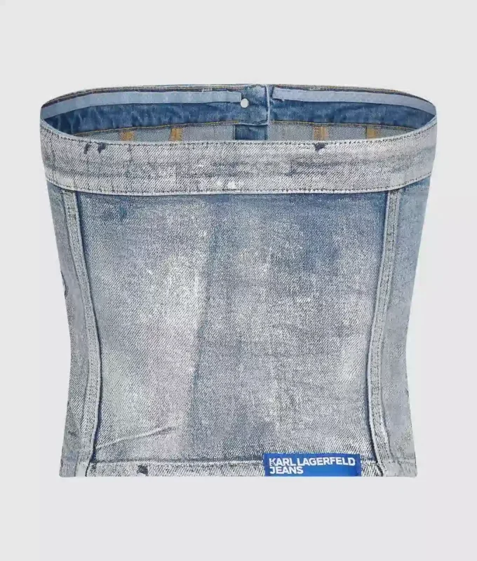 Bustier de denim recubierto Bustier de denim recubierto