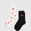 Calcetines con corazones – Pack de 2 Calcetines con corazones – Pack de 2
