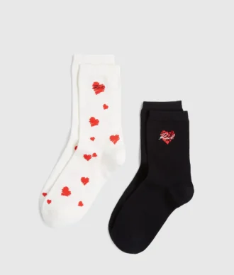 Calcetines con corazones – Pack de 2