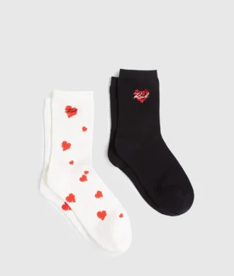 Calcetines con corazones – Pack de 2
