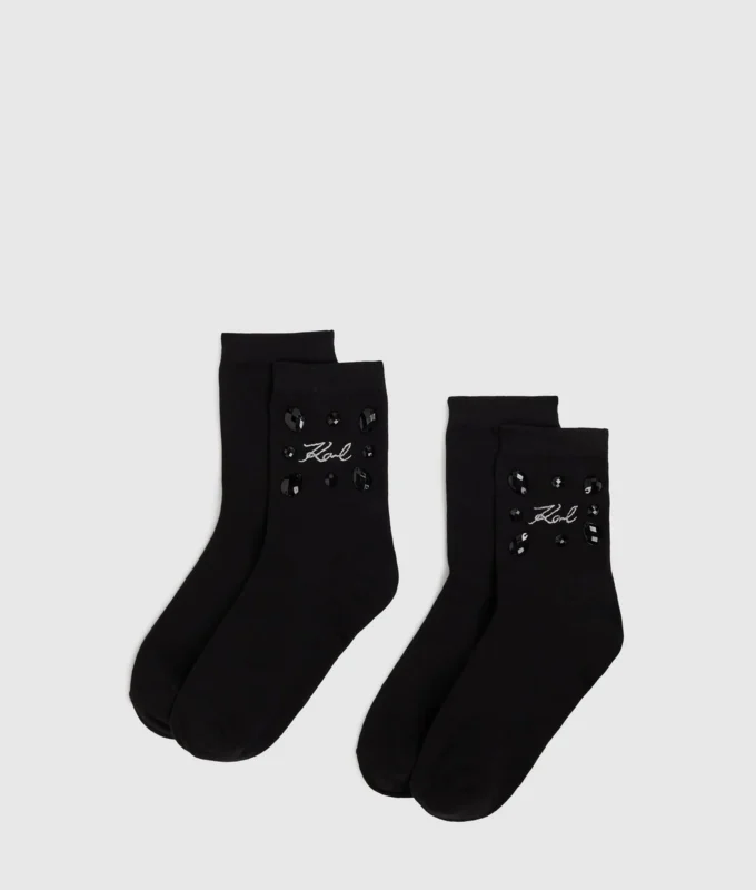 Calcetines con piedras preciosas exclusivas, paquete de 2 Calcetines con piedras preciosas exclusivas, paquete de 2
