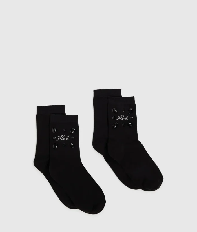 Calcetines con piedras preciosas exclusivas, paquete de 2 Calcetines con piedras preciosas exclusivas, paquete de 2
