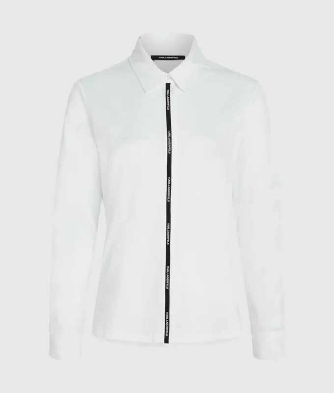 Camisa con cinta con el logotipo Camisa con cinta con el logotipo