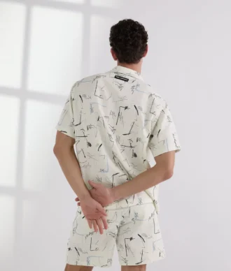 CAMISA DE BOLOS CON ESTAMPADO INTEGRAL