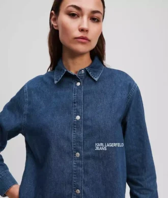 CAMISA DE DENIM DE CORTE CUADRADO CAMISA DE DENIM DE CORTE CUADRADO