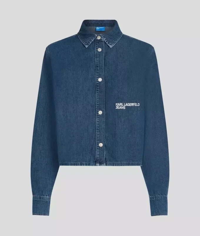 CAMISA DE DENIM DE CORTE CUADRADO CAMISA DE DENIM DE CORTE CUADRADO