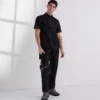 CAMISA DE MANGA CORTA CON COSTURAS CONTRASTADAS