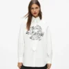 Camisa de popelín con lazo Camisa de popelín con lazo
