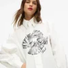 Camisa de popelín con lazo Camisa de popelín con lazo