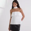 CAMISA DE POPELÍN SIN TIRANTES CAMISA DE POPELÍN SIN TIRANTES