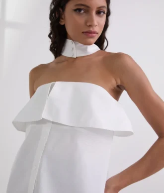 CAMISA DE POPELÍN SIN TIRANTES