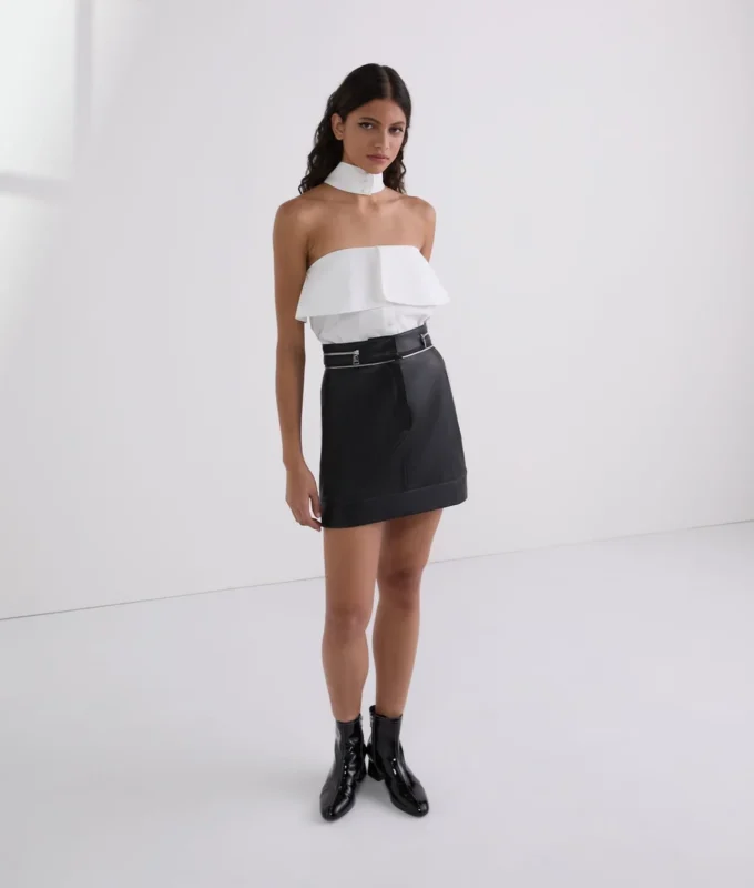 CAMISA DE POPELÍN SIN TIRANTES CAMISA DE POPELÍN SIN TIRANTES