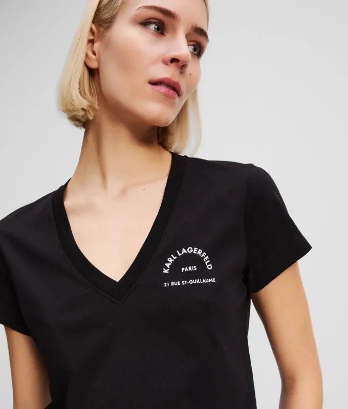 CAMISETA CON CUELLO EN V RUE ST-GUILLAUME CAMISETA CON CUELLO EN V RUE ST-GUILLAUME