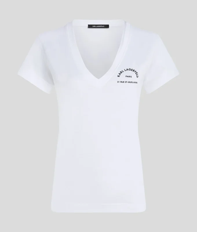 CAMISETA CON CUELLO EN V RUE ST-GUILLAUME CAMISETA CON CUELLO EN V RUE ST-GUILLAUME