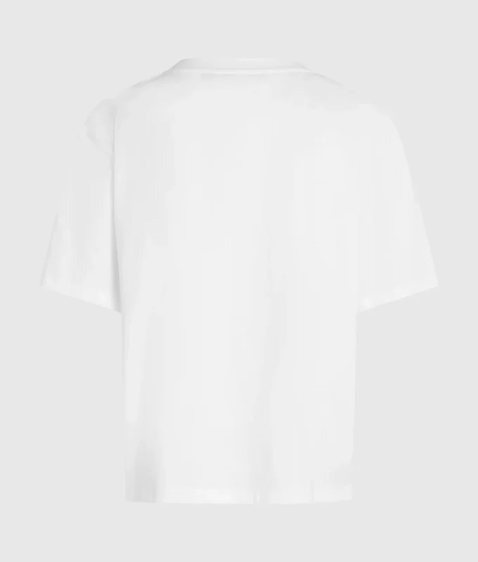 Camiseta con cuello en V y bajo característico Camiseta con cuello en V y bajo característico