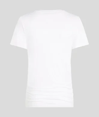 CAMISETA CON CUELLO EN V Y FRUNCIDOS