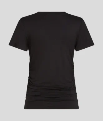 CAMISETA CON CUELLO EN V Y FRUNCIDOS