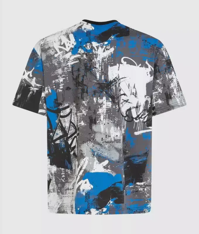 Camiseta con efecto pintura integral Camiseta con efecto pintura integral