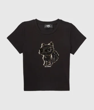 Camiseta con lentejuelas Ikon Choupette para niña
