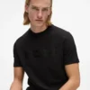 Camiseta con logotipo satinado