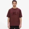 Camiseta con monograma de lentejuelas
