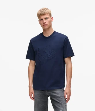 Camiseta con monograma en relieve