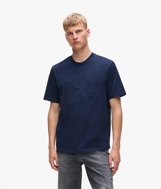 Camiseta con monograma en relieve