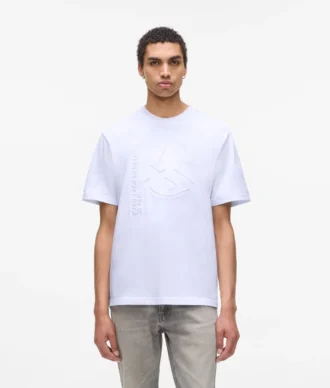 Camiseta con monograma en relieve Camiseta con monograma en relieve