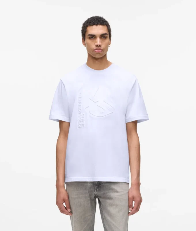 Camiseta con monograma en relieve