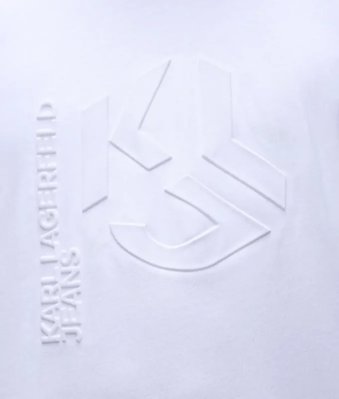 Camiseta con monograma en relieve