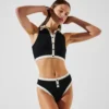 CAMISETA DE BIKINI MONOCROMÁTICA