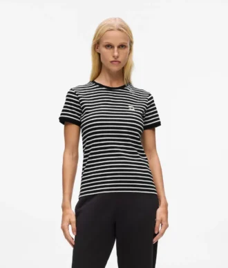Camiseta de canalé a rayas Ikon