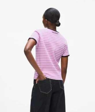 Camiseta de canalé a rayas Ikon