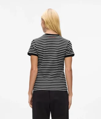 Camiseta de canalé a rayas Ikon