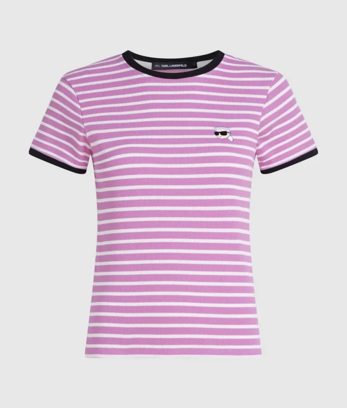 Camiseta de canalé a rayas Ikon Camiseta de canalé a rayas Ikon