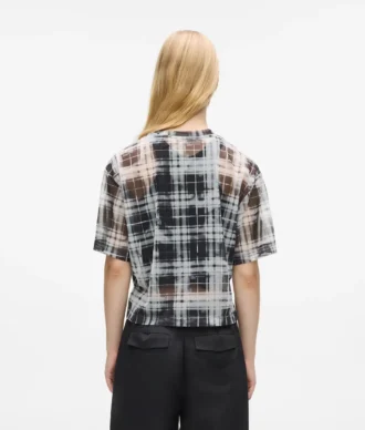 Camiseta de malla a cuadros