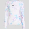 CAMISETA DE MALLA CON ESTAMPADO FLORAL CAMISETA DE MALLA CON ESTAMPADO FLORAL