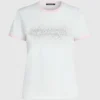 Camiseta exclusiva con logotipo de pedrería