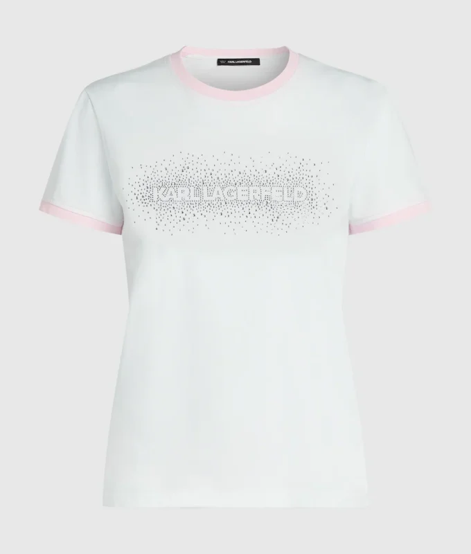 Camiseta exclusiva con logotipo de pedrería