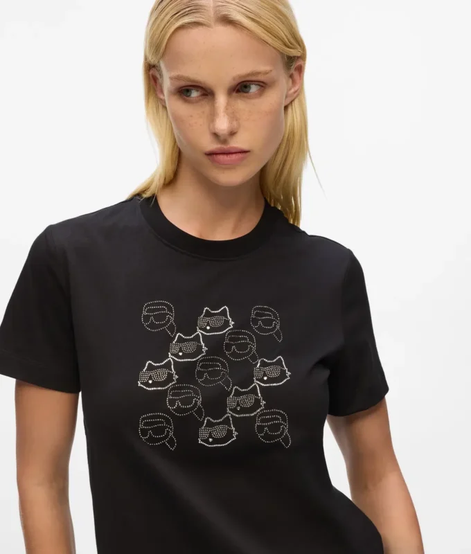 Camiseta Ikon con pedrería Camiseta Ikon con pedrería