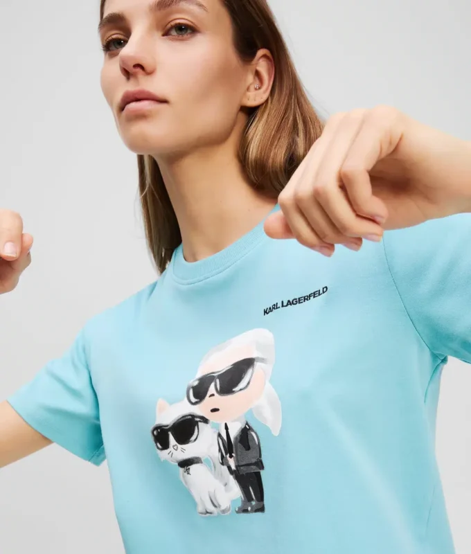 CAMISETA IKON KARL & CHOUPETTE AQUARELLE