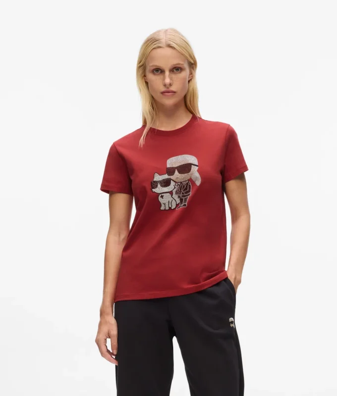 CAMISETA IKON KARL & CHOUPETTE CON STRASS CAMISETA IKON KARL & CHOUPETTE CON STRASS