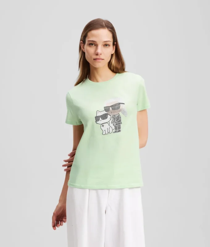 CAMISETA IKON KARL & CHOUPETTE CON STRASS CAMISETA IKON KARL & CHOUPETTE CON STRASS