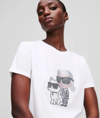 CAMISETA IKON KARL & CHOUPETTE CON STRASS